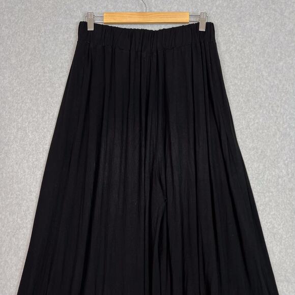 Free People Beach Black Alia Wide Leg Jersey High Waisted Pants Size Medium - Picture 6 of 8